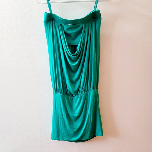 Women's Teal / Green Sleeveless Tube Top - Picture 3 of 6
